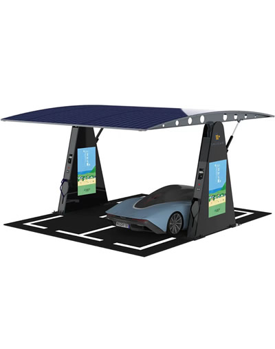 The Integrated Solar Energy Storage And Charging Car Shed