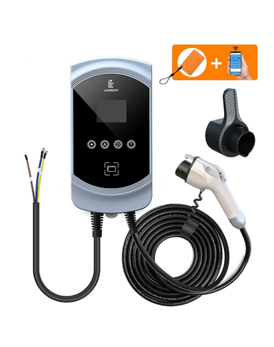 EV Charger Type1 Cable j1772 Socket 7.6KW 32A 9.6KW 40A 12KW 50A Single Phase EVSE Wallbox Charging Station APP Control for Electric Car